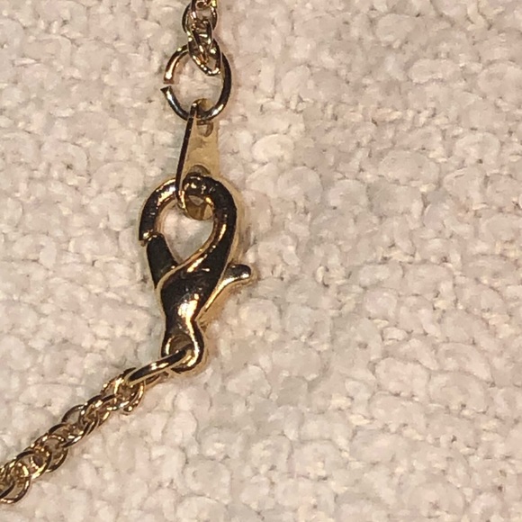 Faux Gold Diamond & Garnet Necklace - Picture 5 of 7